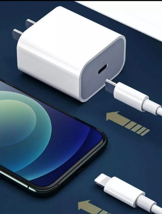 Essenxialz - ORIGINAL Iphone 20W Adaptor & Cable (Type C to Lightning) Compatible on all Iphones,Ipods & Ipads